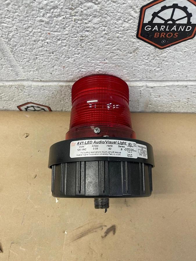 Used Federal Signal AV1-LED Audio/Visual Light, 120VAC, 0.08A, 60Hz, Series B