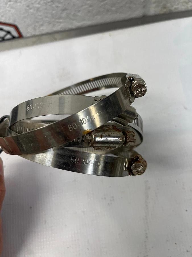 Used Hose Pipe Clip Clamps 304 80 100 Stainless Steel Hose Clamps (4 pieces)
