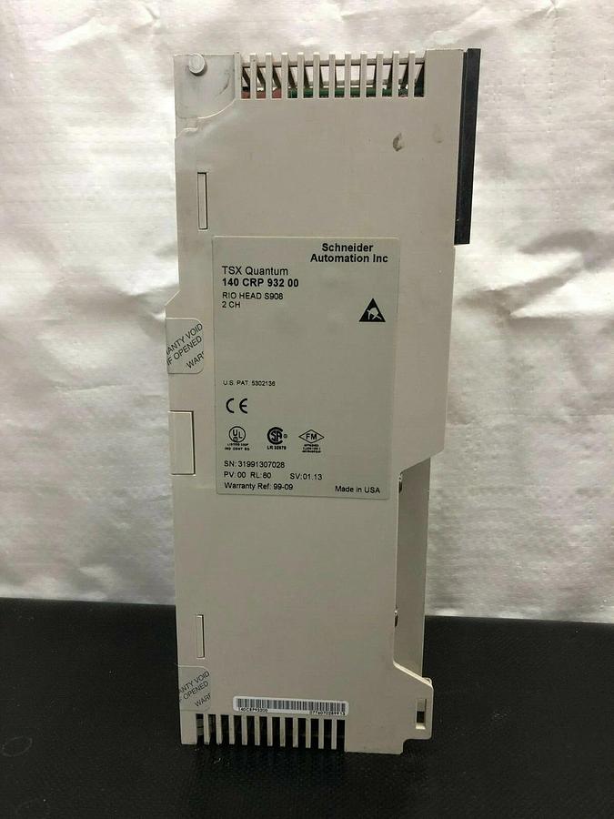 Used Schneider Automation 140 CRP 932 00, TSX Quantum Rio Head S908, 2 Head