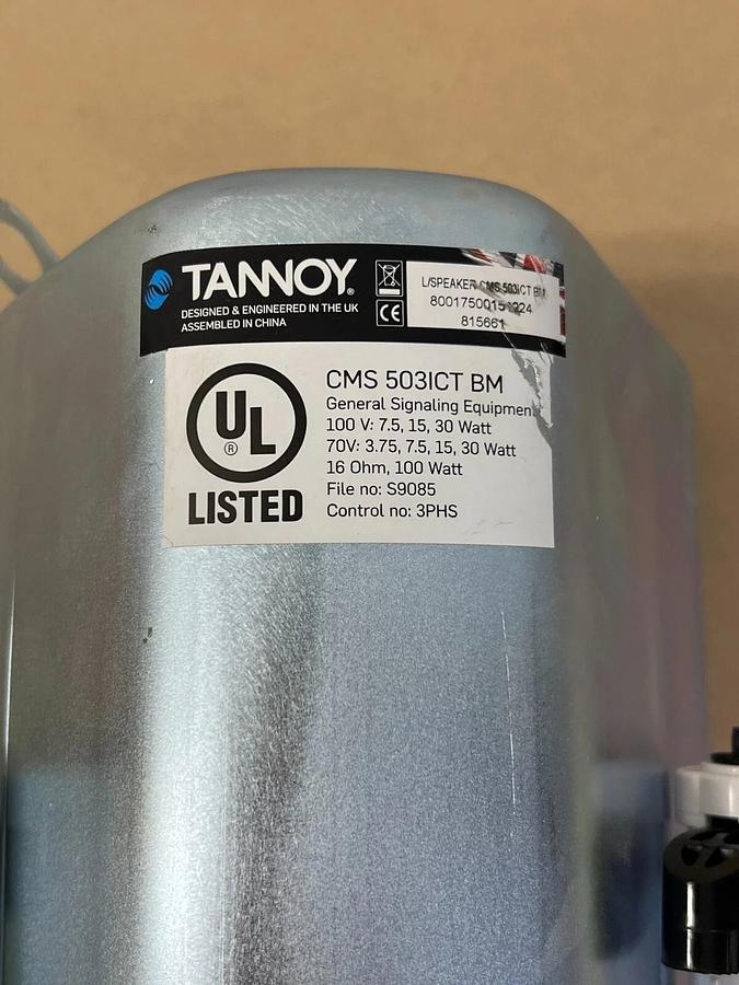 Used Tannoy CMS 503ICT BM Ceiling Loudspeaker