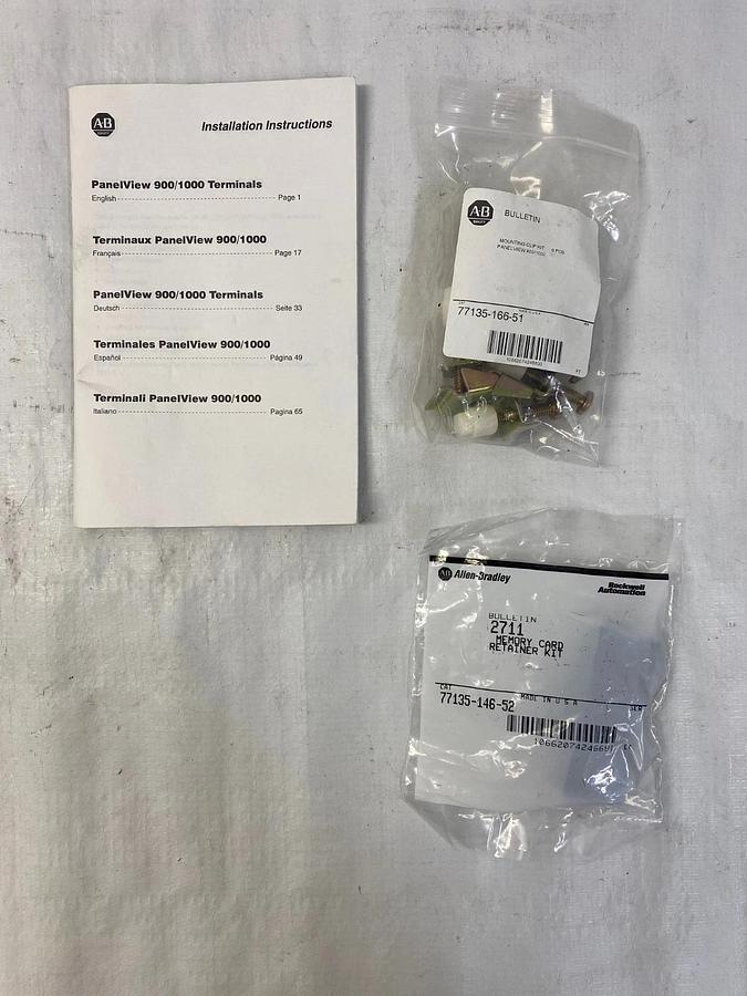 Allen Bradley 2711-T10C1 PanelView 1000 Series B w/ Manual and Mounting Brackets
