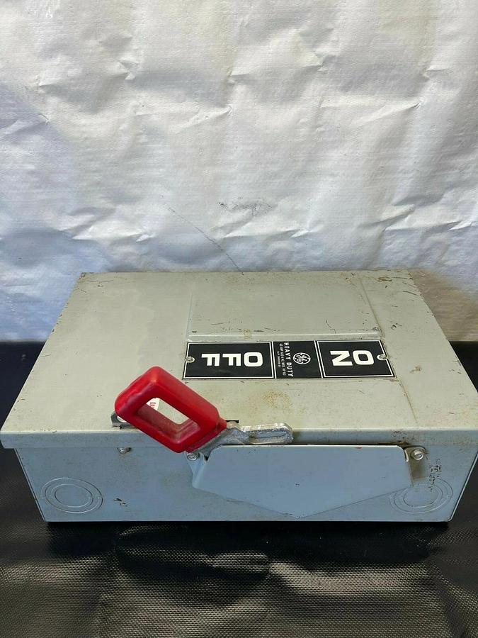 Used General Electric THN3362 MOD. 4 Heavy Duty Safety Switch, 60 Amp, 600VAC, 3-pole