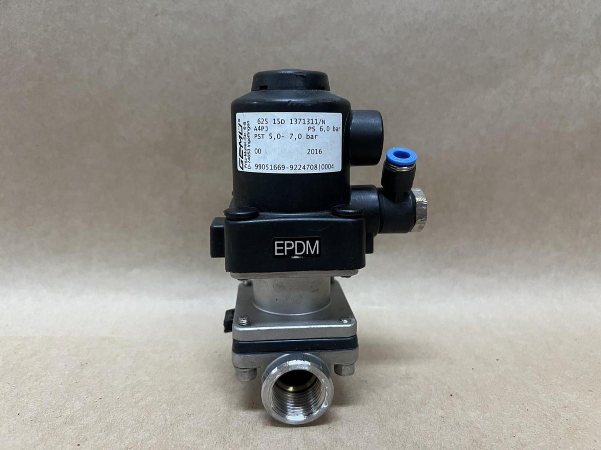 Used Gemü 625 15D1371311/N Pneumatically Operated 2-Way Diaphragm Valve