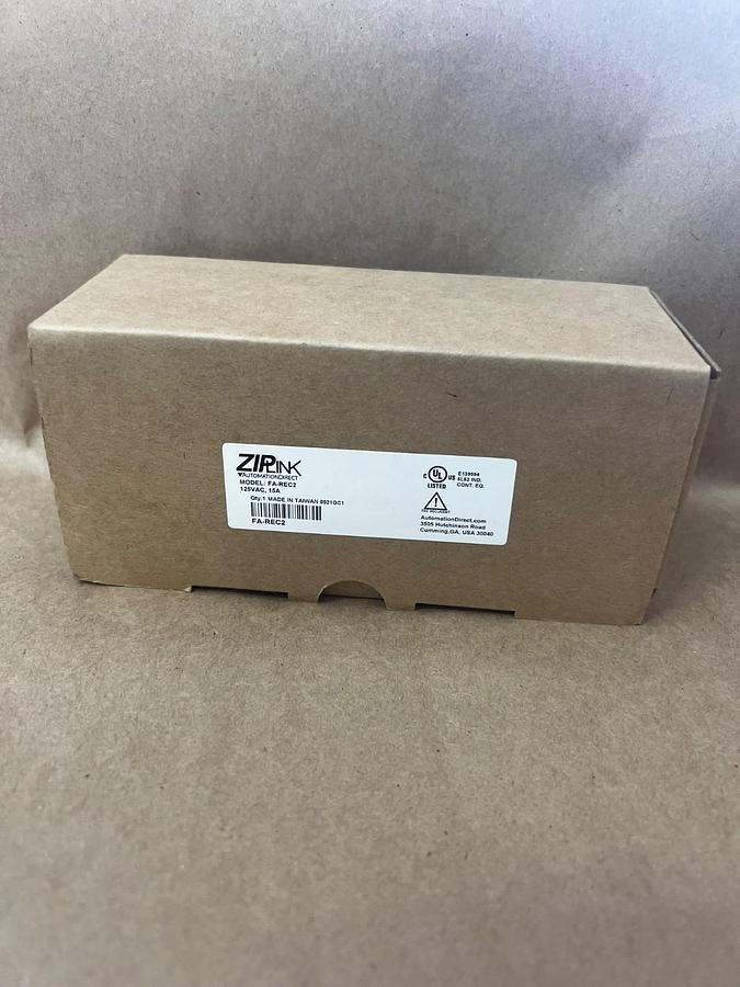 Used ZipLink Automation Direct FA–REC2 125VAC 15A Rail Mount Receptacle *NEW*