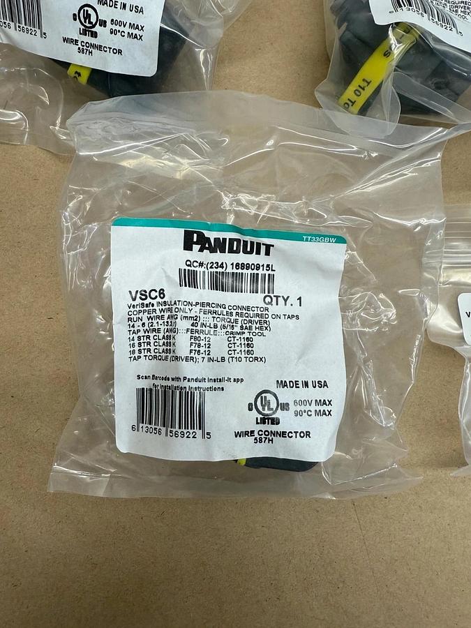 Used Panduit VS-CKP14-6 Connection Kit for Tapping *NEW*