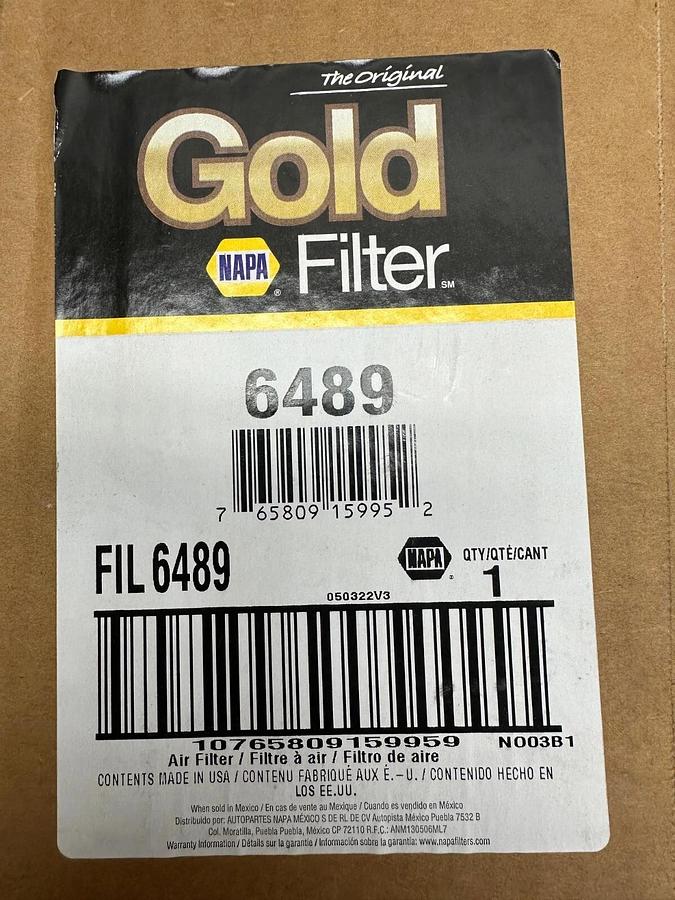 Used NAPA 6489 Air Filter