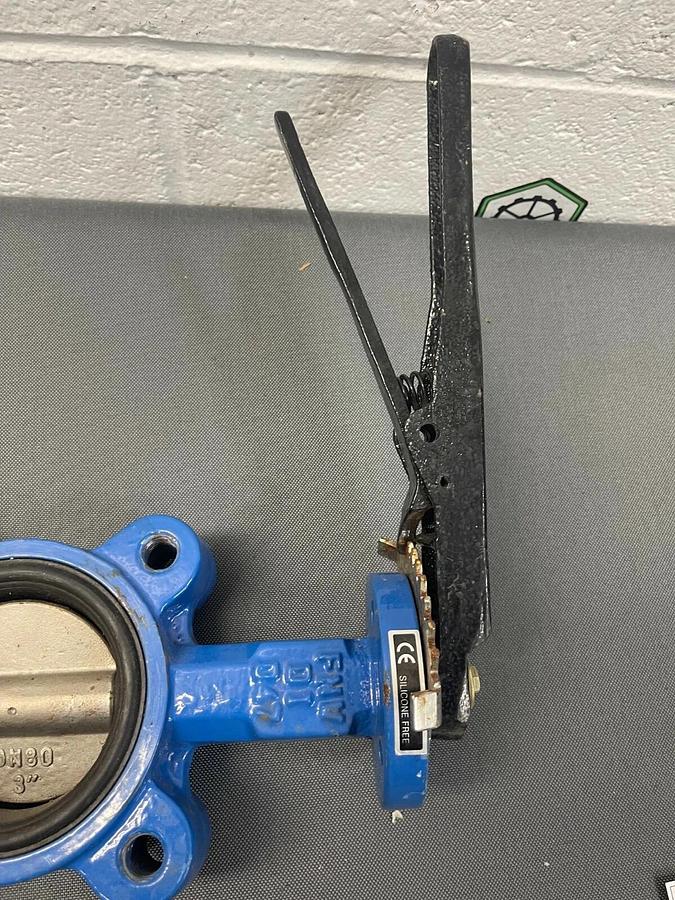 Used FNW 732 Series 3” Butterfly Valve, 4 Bolt Lug Style, Stainless Steel 316