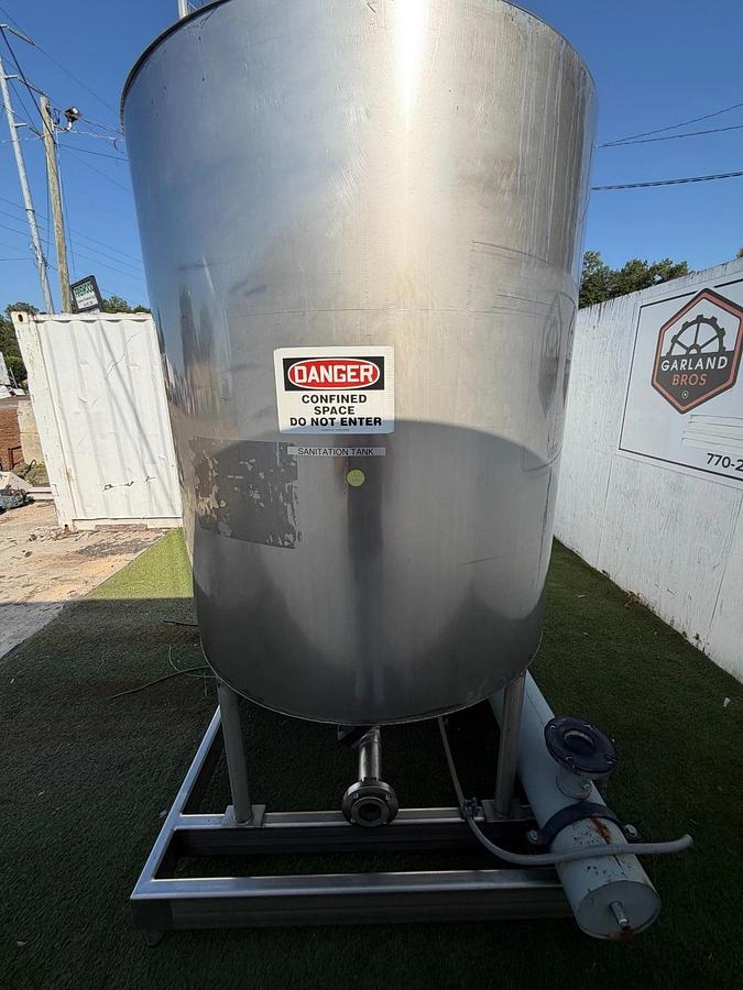 Used Industrial Hot-Water Sanitation/ Heating Skid, 594 Gallon Tank
