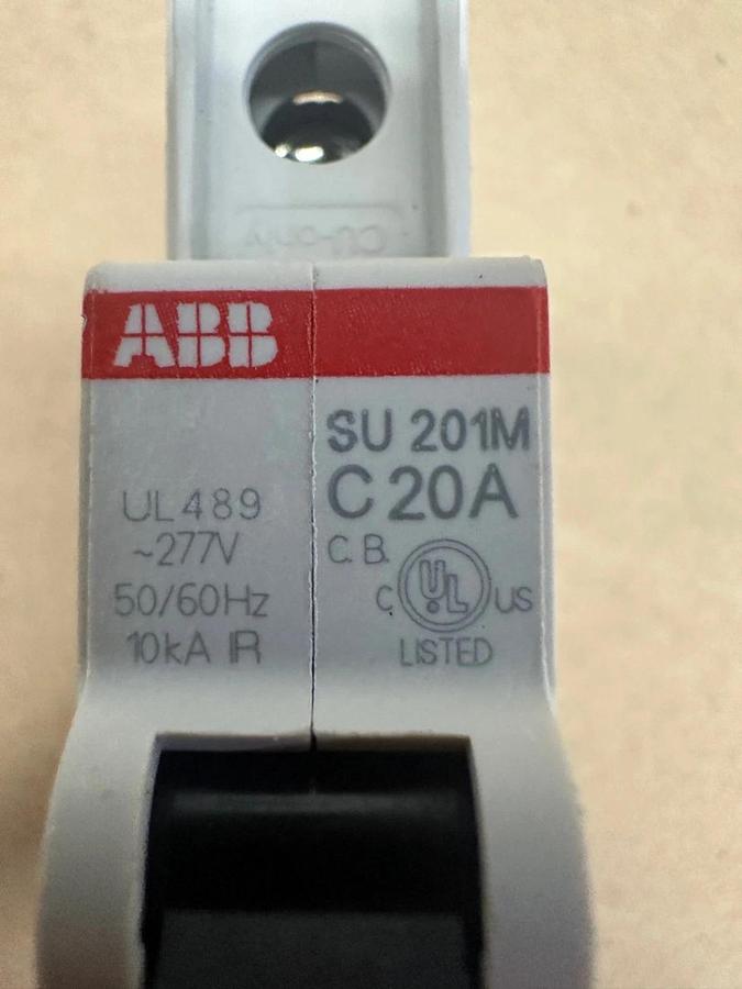 Used ABB SU 201M-C20 Circuit Breaker 20A *NEW*