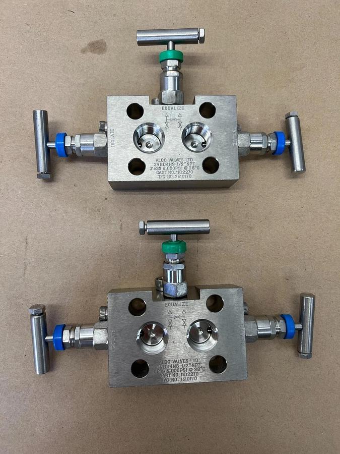 Used Alco Valves 3VBD4NS 1/2” NPT, 316SS Valve - Lot of 2