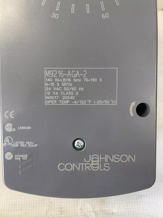 Used Johnson Controls M9216-AGA-2 Actuator 140 IN-LB (16 Nm) 24 VAC
