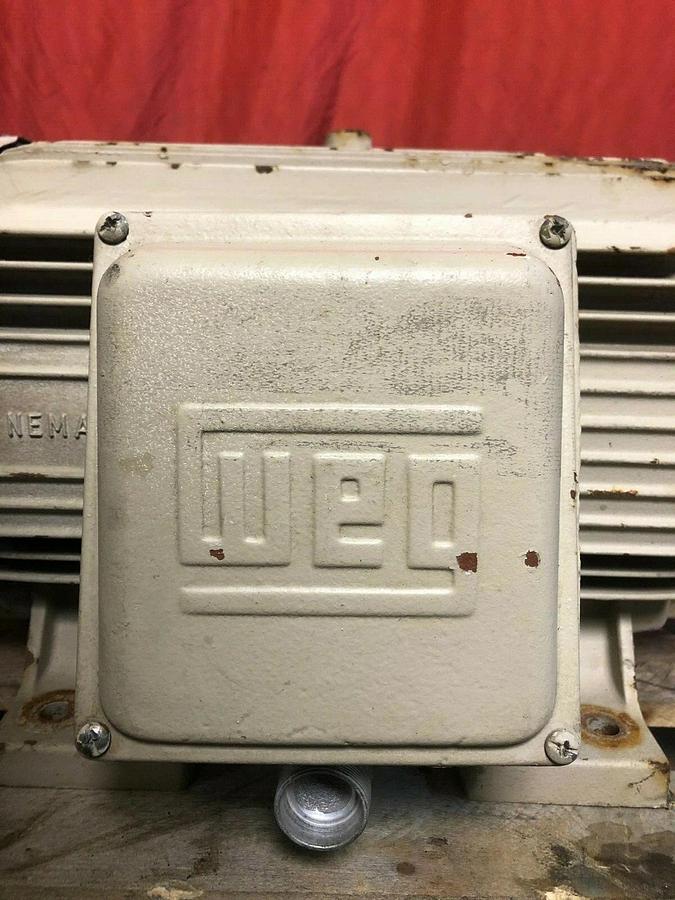 Used WEG 00509ES3EW254T, 3 HP, 865 RPM, Electric Motor, W254T Frame, 3 Phase