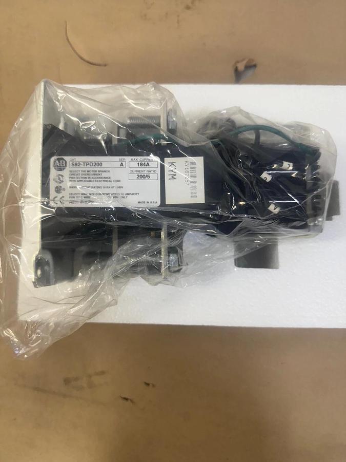 Allen Bradley 592-TDP200 Eutectic Manual Reset Overload Relay, Open Type, 3 Pole