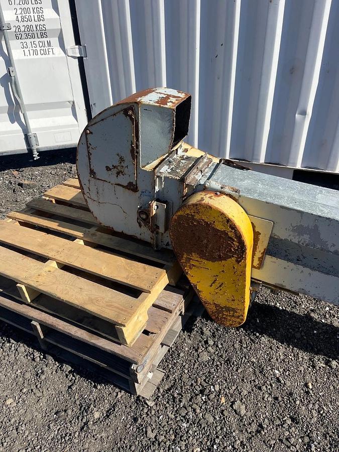 Used Carbon Steel Twin Trunk Bucket Elevator with Baldor 1HP at 1725RPM Motor