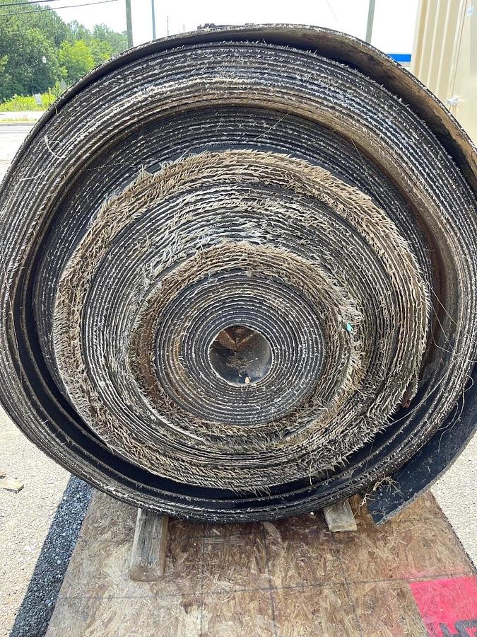 Used Conveyor Belt 43-1/4” Width, Smooth Top, Poly/Nylon, 3 Ply 300 Feet Long