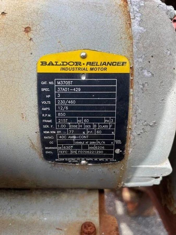 Used Carver Tru-Line Gummer Saw Sharpener w/ Baldor 3HP at 850 RPM Motor