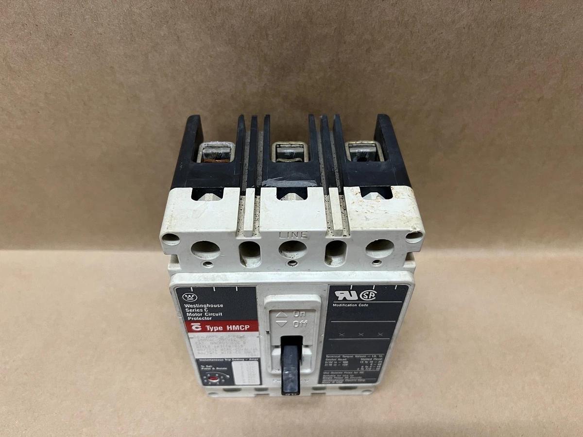Used Westinghouse HMCP050K2C B 50A, 3Pole, Ser C Motor Circuit Protector