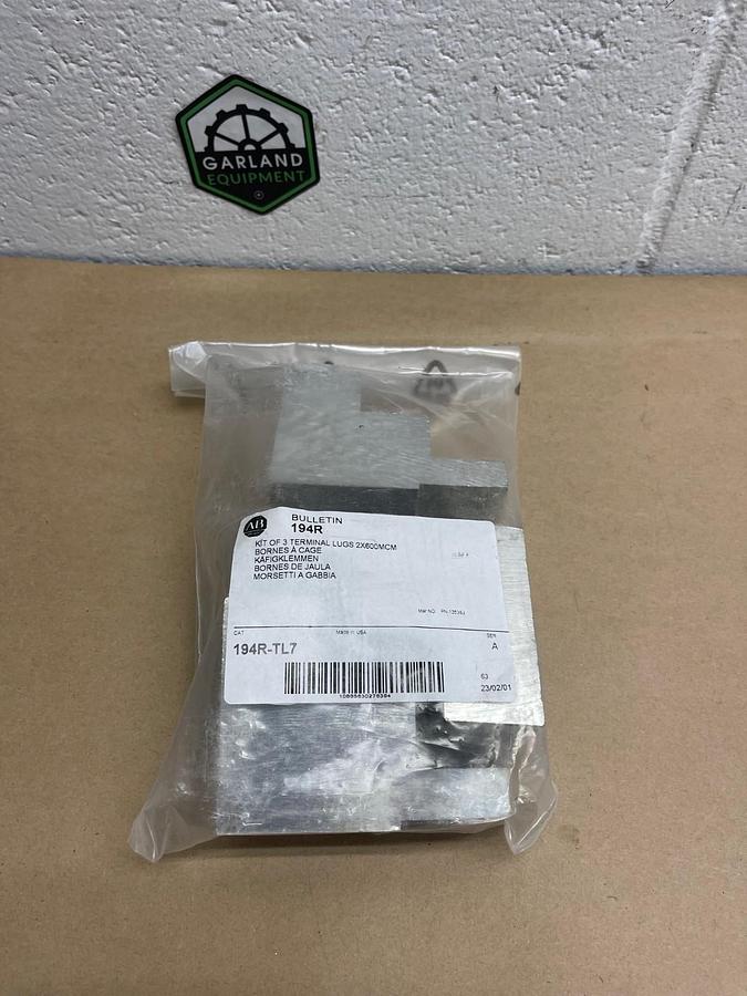 Used Allen Bradley 194R-TL7 Series A Kit of 3 Terminal Lugs 2x600MCM *FACTORY SEALED*