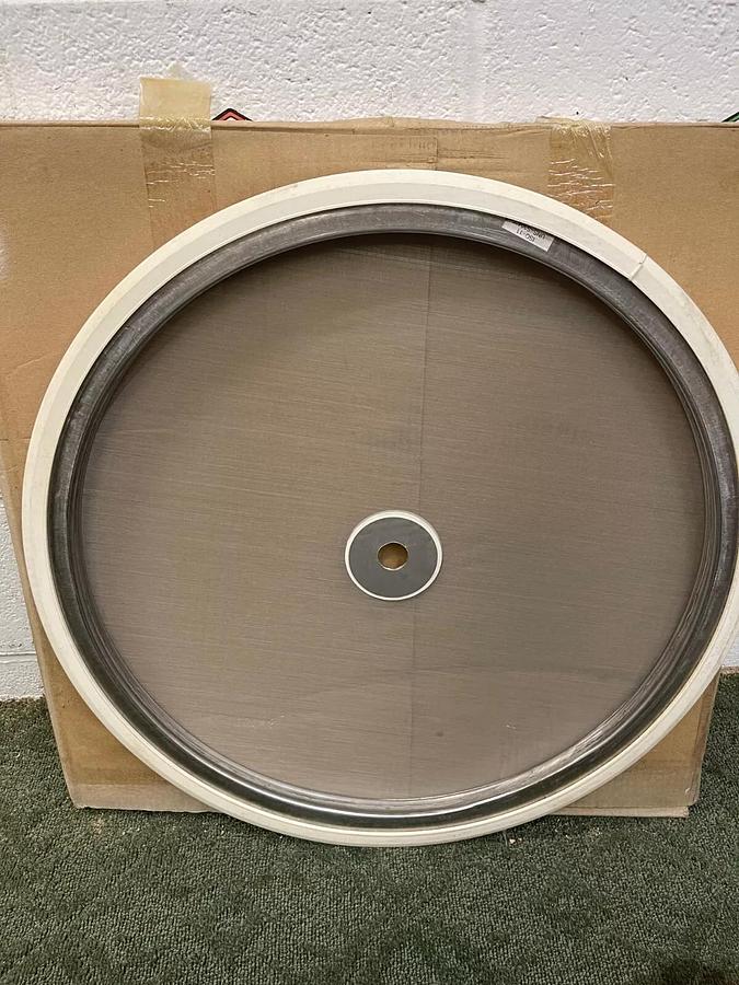 Used Stainless Steel 24” Mesh for Vibratory Screener, 224 microns, w/ 1” Center Hole