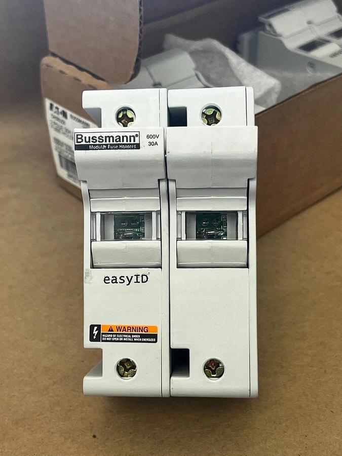 Used Eaton Bussmann Series CH30J2I 2 Pole 30A Class J Fuse Holder (Qty 3) *NEW*