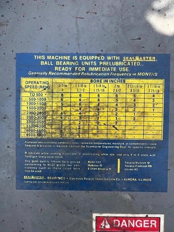 Used Lincoln/Dayton, S-17641/3C106A 5Hp Motor @ 1740RPM, 60A, w/ 15-5/8” Blower