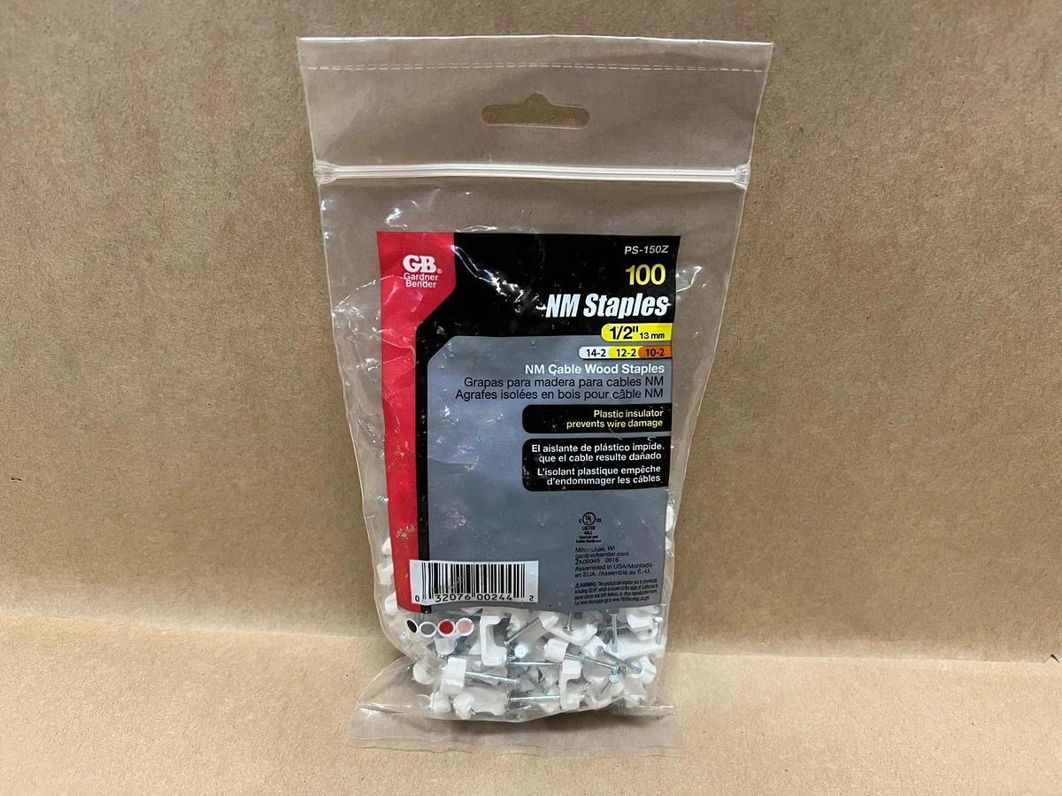 Used Gardner Bender PS-150Z 100pc NM Cable Wood Staples - Lot of 2