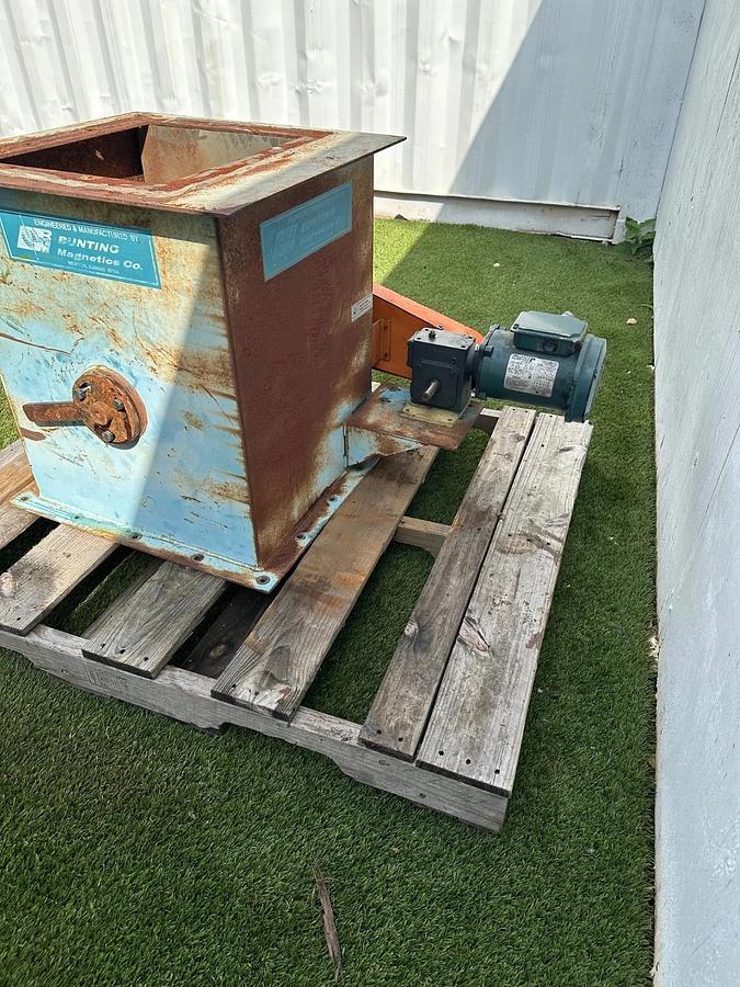 Used Bunting Magnetics 948336-1-02 Magnetic Drum Separator, w/ 1Hp, 1725RPM Motor