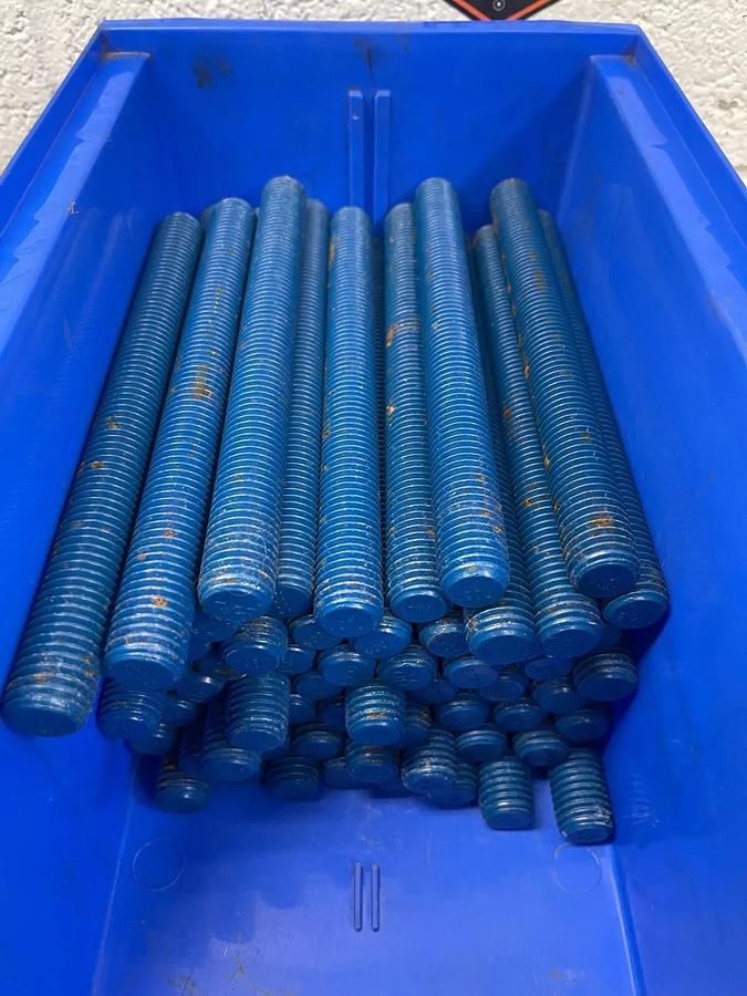 Stud Full Thread ASTM A193-B7 , Diameter: 3/4” , Length: 8” - Lot of 61