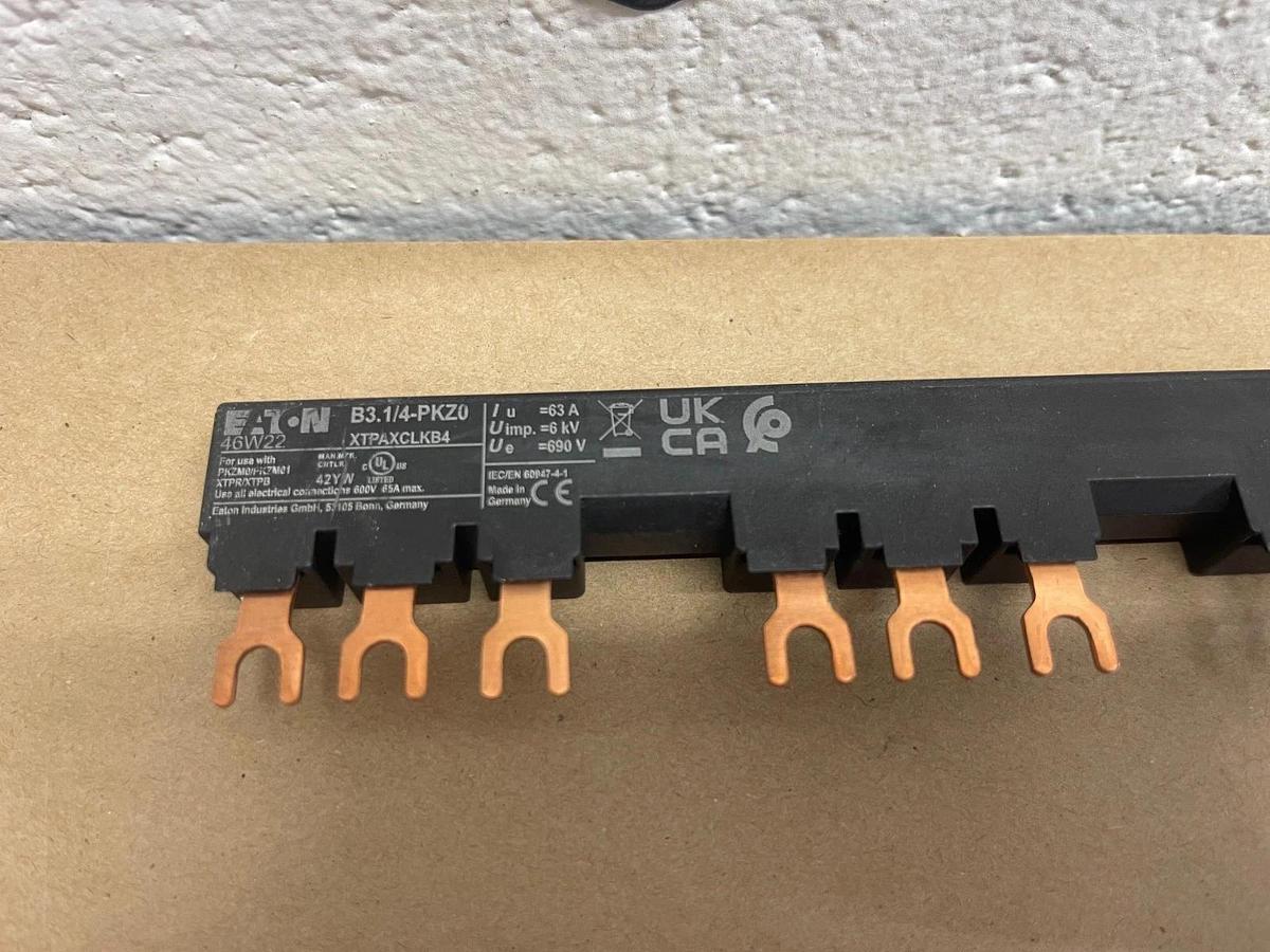Used Eaton XTPAXCLKB4, 3 Phase Commoning Link, B3.1/4-PKZO *NEW*