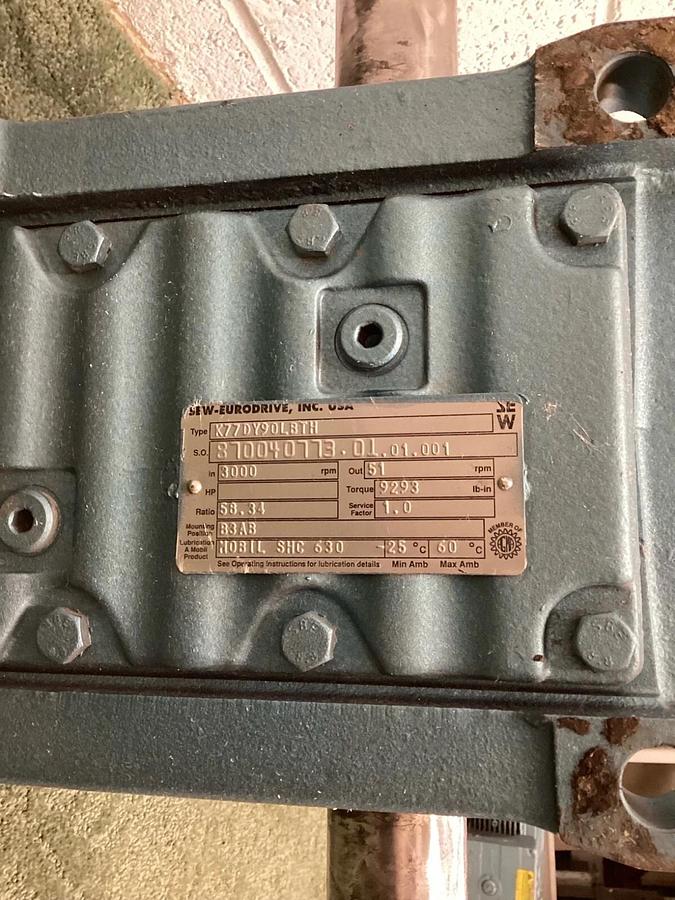 Used SEW-Eurodrive K77DY90LBTH Motor/Gearbox