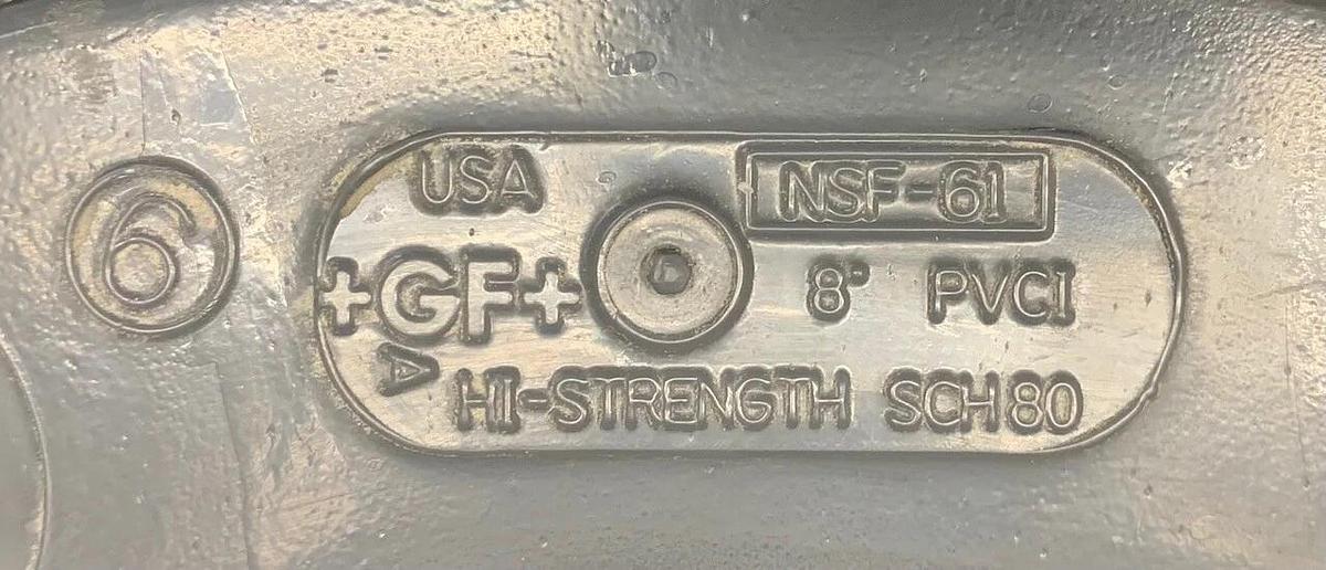 Used Spears 847-080 8” Schedule 80 Cap (Socket) w/ Hi-Strength SCH80