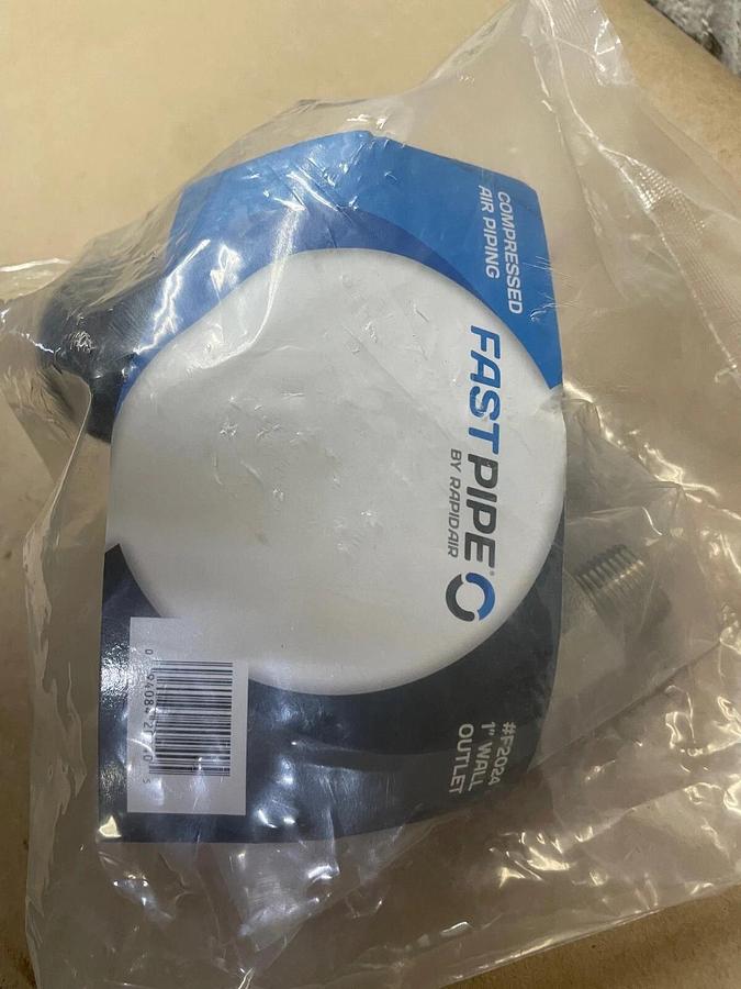 Used FastPipe by RapidAir F2024 1” Wall Outlet, Compressed Air Piping