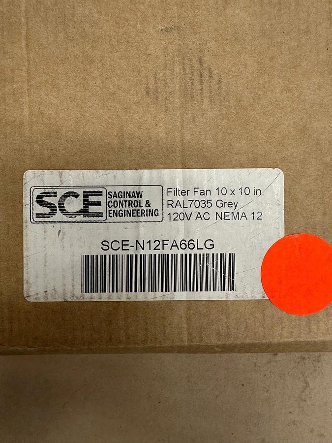 Used Saginaw Control SCE-N12FA66LG Filter Fan 10"x10" 120VAC 50/60Hz *New*