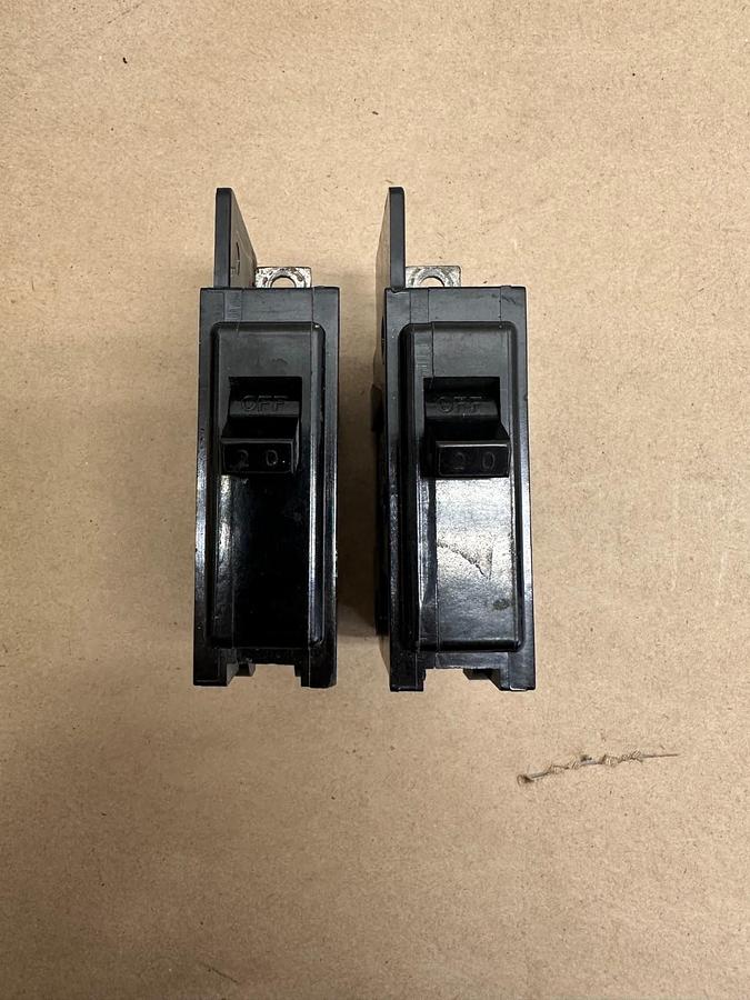 Used ITE EQ-B 20A, 1 Pole Circuit Breaker (Lot of 2)
