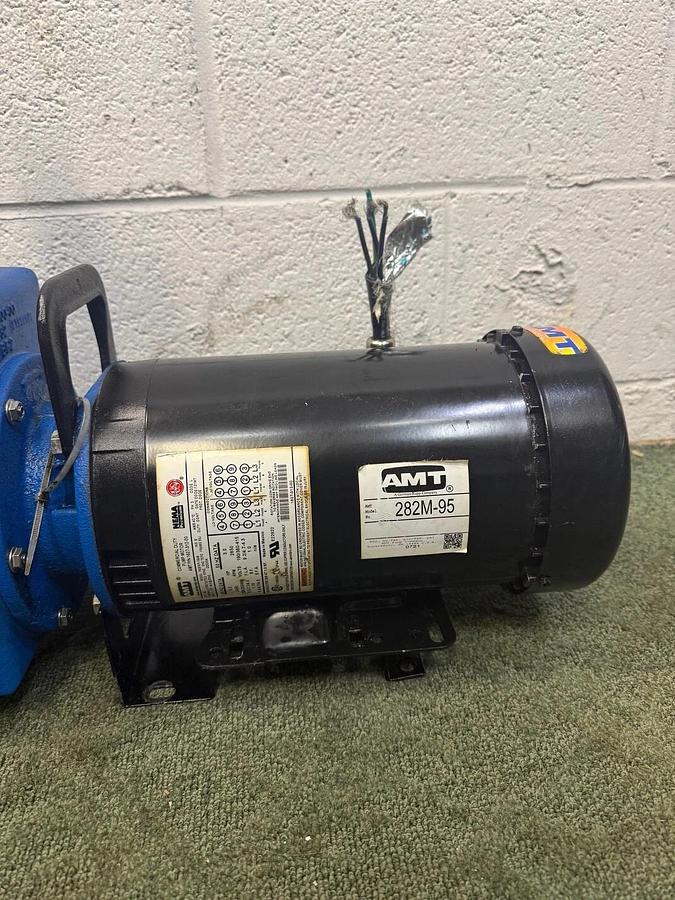 Used AMT 282M-95 Cast Iron Self Priming Centrifugal Pump w P63FKP-1648 Pump Motor 3Hp