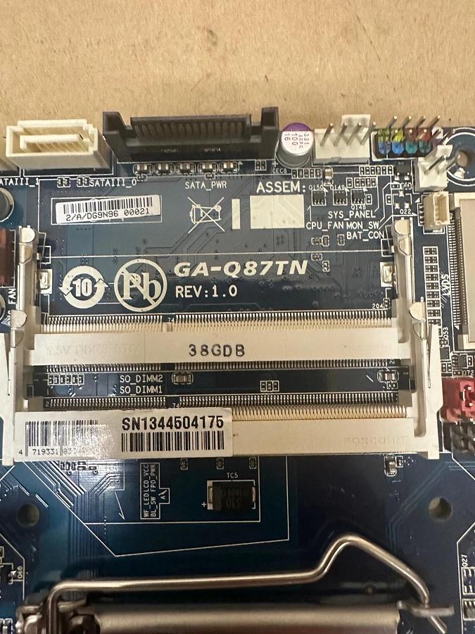 Used Gigabyte GA-Q87TN CPU Board *NEW*