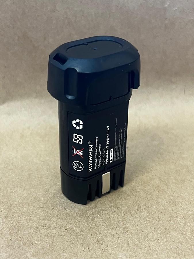 Used Kovhihav Replacement Battery DCB080 Li-ion 1000mAh / 7.20Wh / 7.4V *NEW*