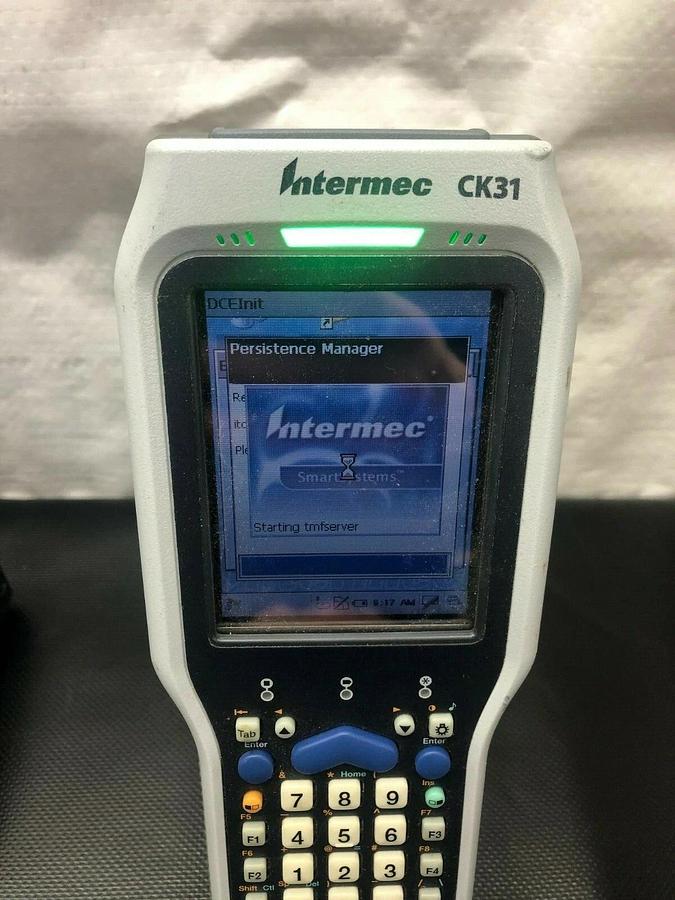 Used Intermec CK31 Handheld Computer Barcode Scanner w/ Charging Dock and 4 Batteries