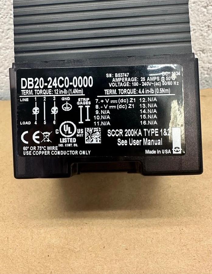 Used Watlow DB20-24C0-0000 Power Controller
