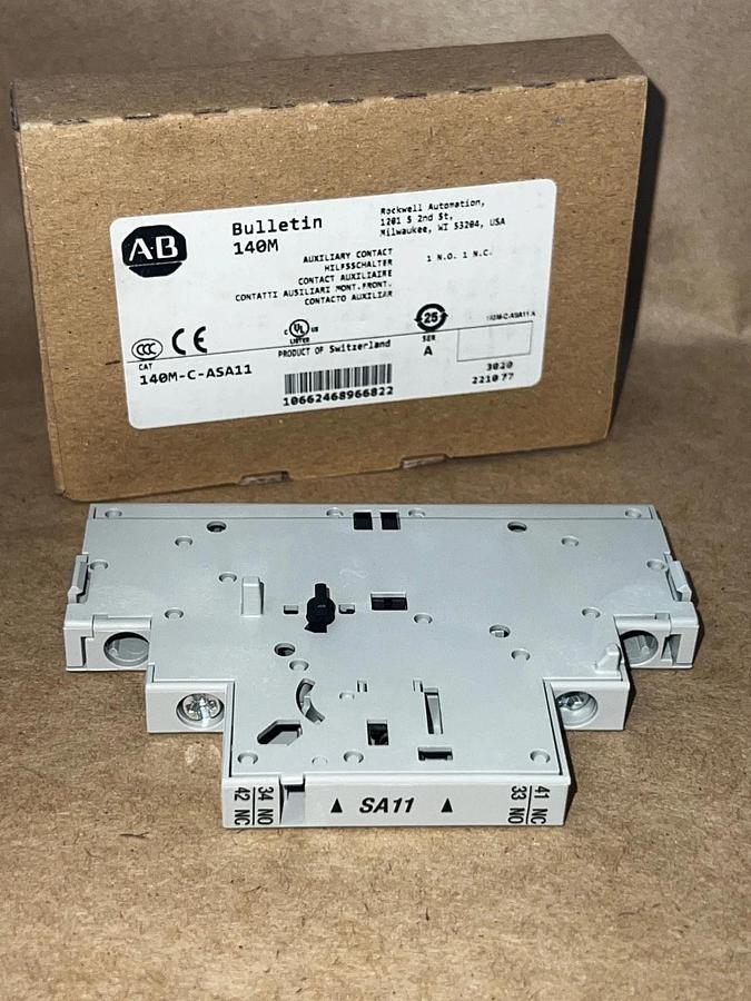 Used Allen Bradley 140M-C-ASA11 Ser A Auxiliary Contact *NEW*