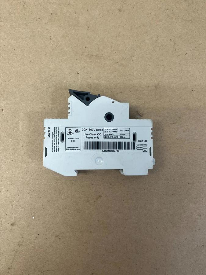 Used Allen Bradley 1492-FB1C30 30A 600V Fuse Holder