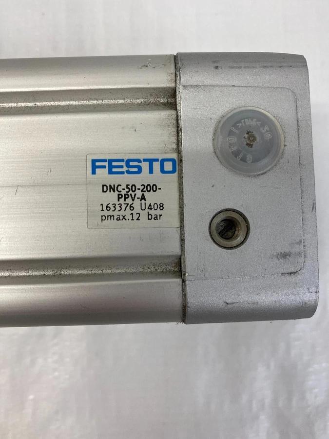 Used Festo DNC-50-200-PPV-A Pneumatic Cylinder Pmax 12 bar