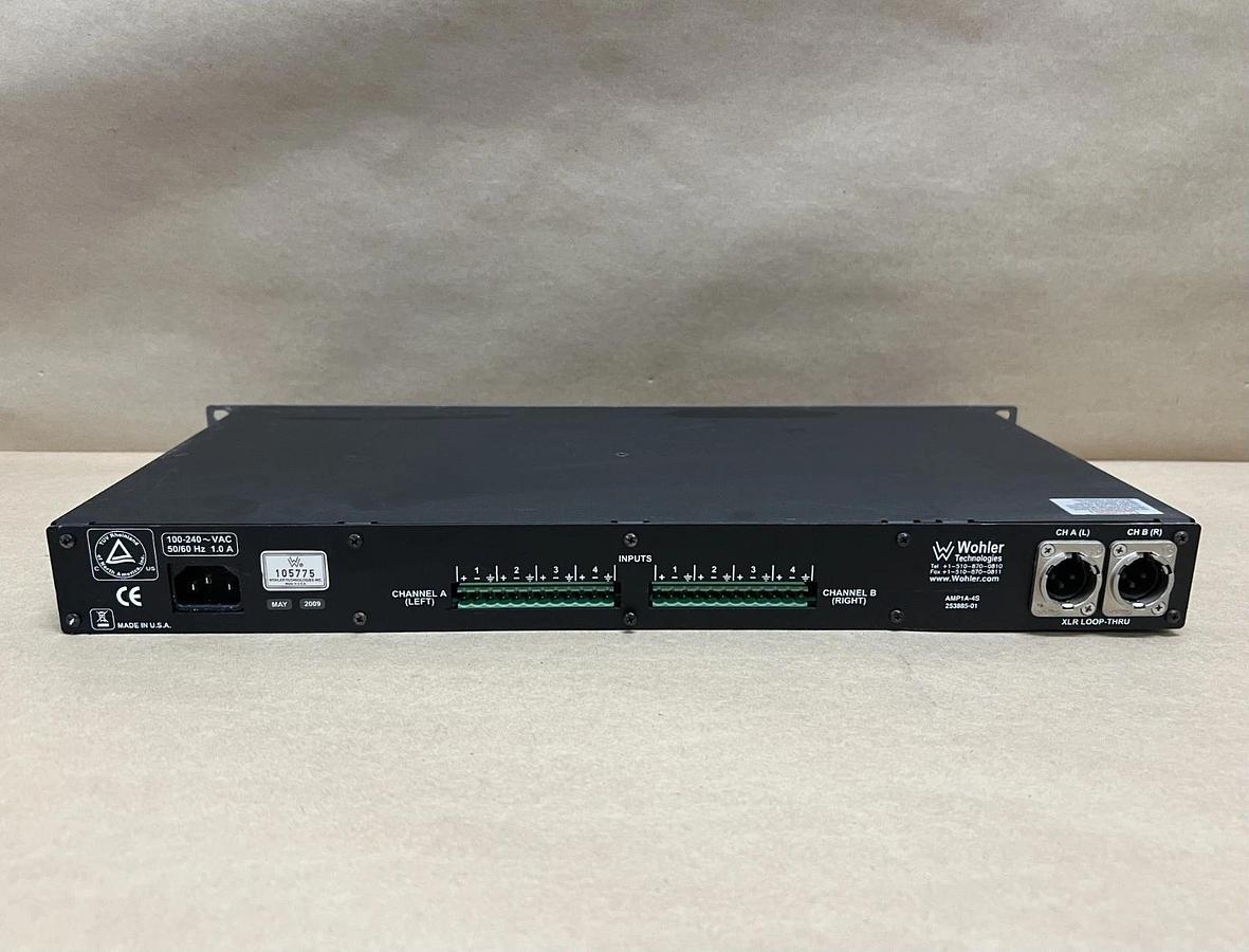 Used Wohler Technologies AMP1A-4S Analog Audio Monitor Panel