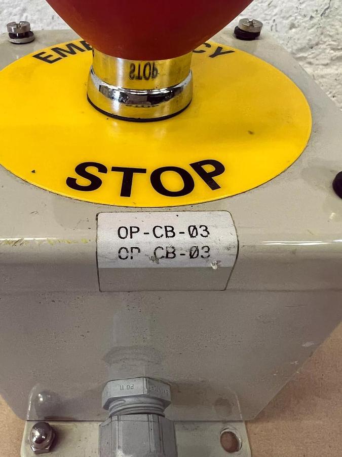 Used SCE OP-CB-03 Emergency Stop Button with Enclosure