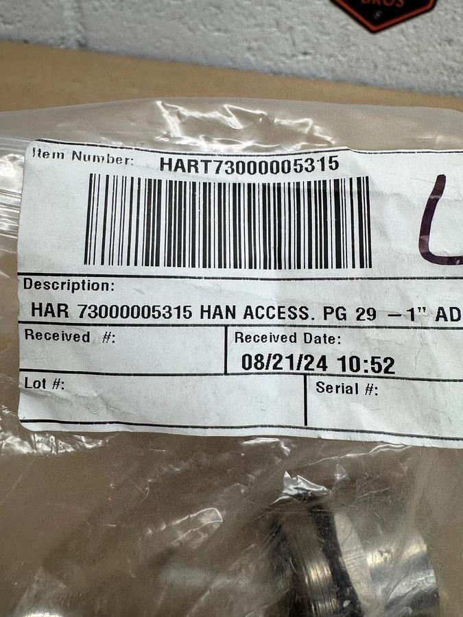 Used Harting 73000005315 1” Adapter *NEW*