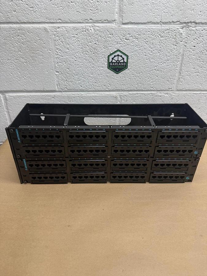 Used Ortronics OR-PHD66U48, 48 Port Patch Panel, Six 16-Port Modules