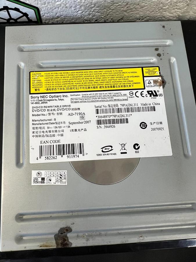 Used Sony NEC Optiarc AD-7190A DVD/CD Rewritable Drive
