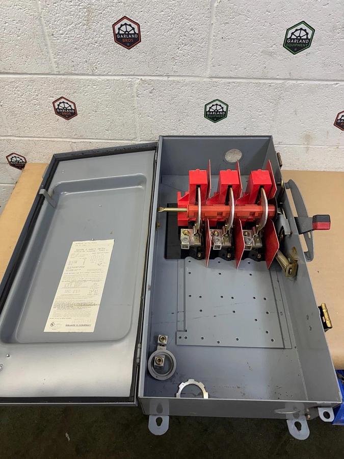 Used Square D HU364AWK 200A Heavy Duty Safety Switch, 600V, Series E1