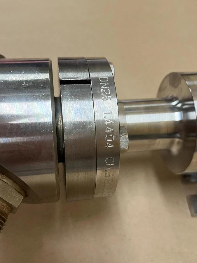 Used Müller Co-ax 5-VFK 25 DR NC 2/2-Way Coaxial Control Valve Assembly, 316L, DN25