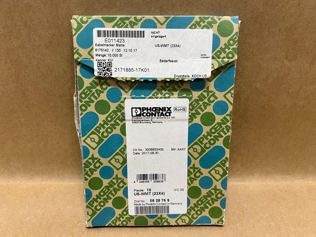 Used Phoenix Contact US-WMT (23 x 4), 10 Pc. White Cable Marker *NEW*